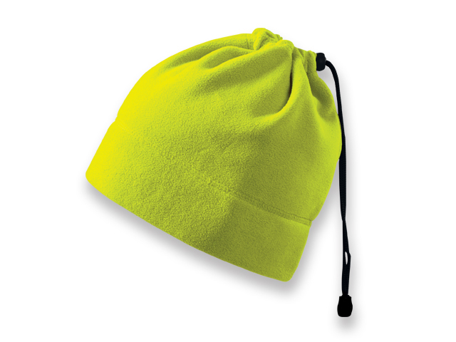 HOTTER multifunkční unisexová fleecová čepice, 240 g/m2, ADLER, Fluorescenční žlutá