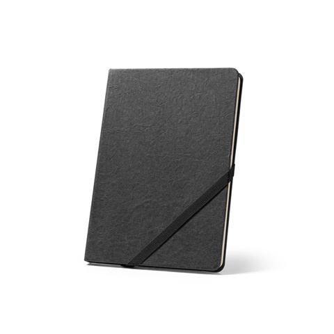 HUXLEY. Notebook A5 s pevnou vazbou, vyrobený z voděodolného papíru, černá