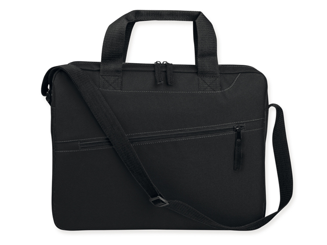 IAN polyesterová taška na notebook, 600D, Černá