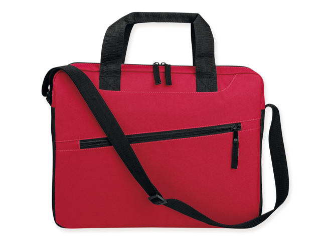 IAN polyesterová taška na notebook, 600D, Červená