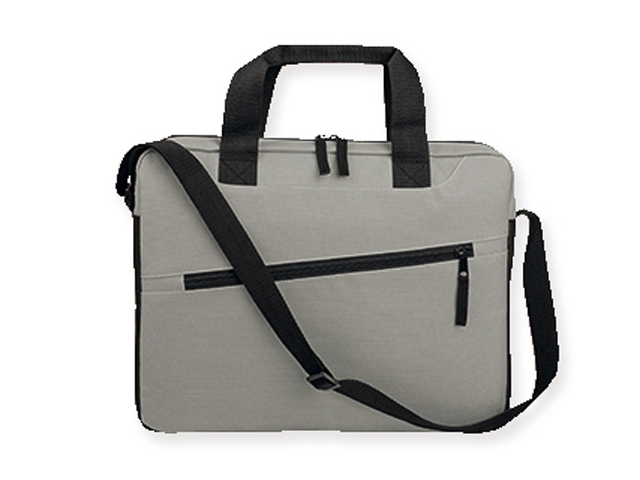IAN polyesterová taška na notebook, 600D, Světle šedá