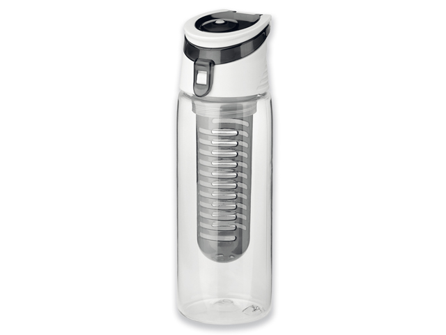 INFUSER plastová sportovní láhev s infuzérem, 700 ml, Černá