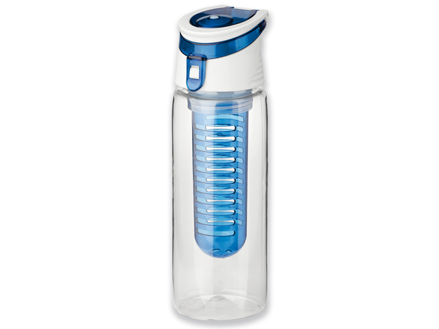 INFUSER plastová sportovní láhev s infuzérem, 740 ml, Modrá