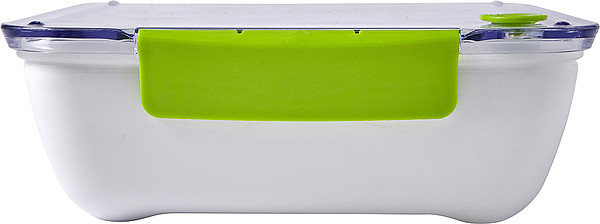 IZIBU Obědová krabička (920 ml) s průsvitným víkem a silikonovým uzávěrem, zelená