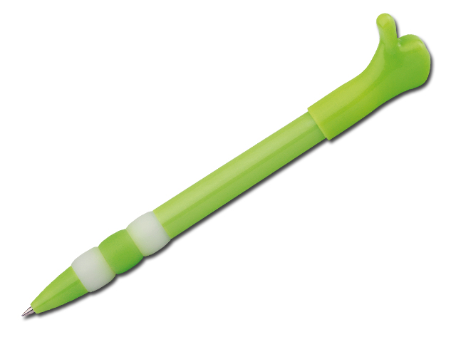 IZZY plastové kuličkové pero, modrá náplň, Světle zelená