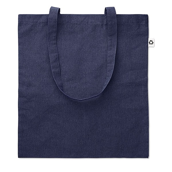 JACUBA Ekologická nákupní taška s dlouhými uchy, z recyklované bavlny, tm. modrá