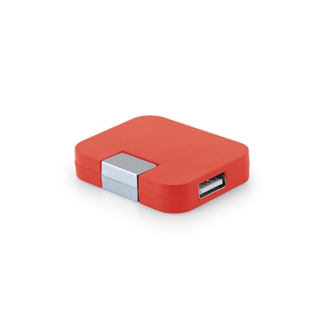 JANNES. USB rozbočovač 2'0, červená