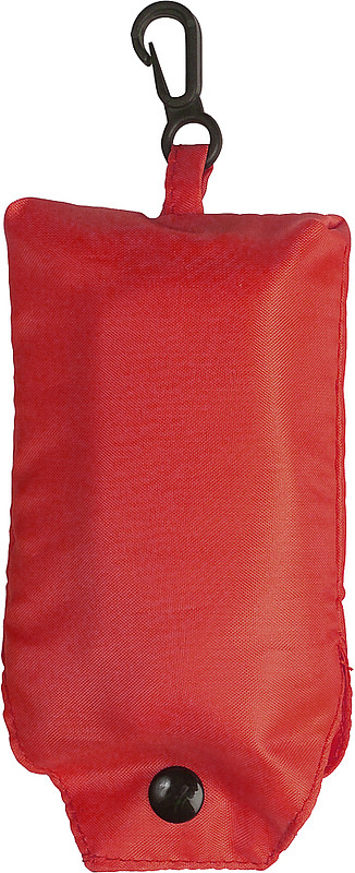 JASMÍNA Skládací nákupní taška s klipem, červená