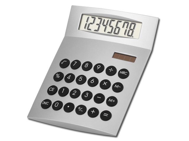 JETHRO duální kalkulačka s 8místným displejem, Saténově stříbrná