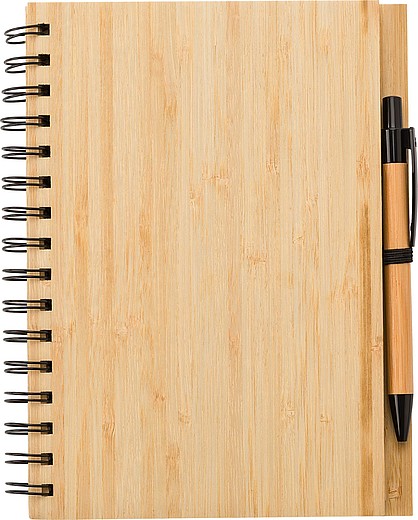 KABURO Bambusový zápisník A5 s perem