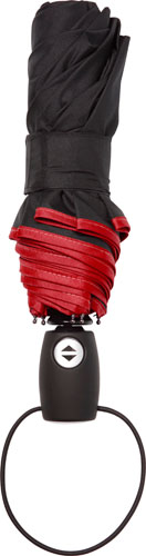KALAM Skládací Automatický deštník (190T), větruvzdorný, rozměry 90 x 55 cm, červený