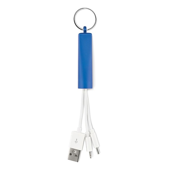 KAMADOL Nabíjecí kabel s kroužkem na klíče, modrý
