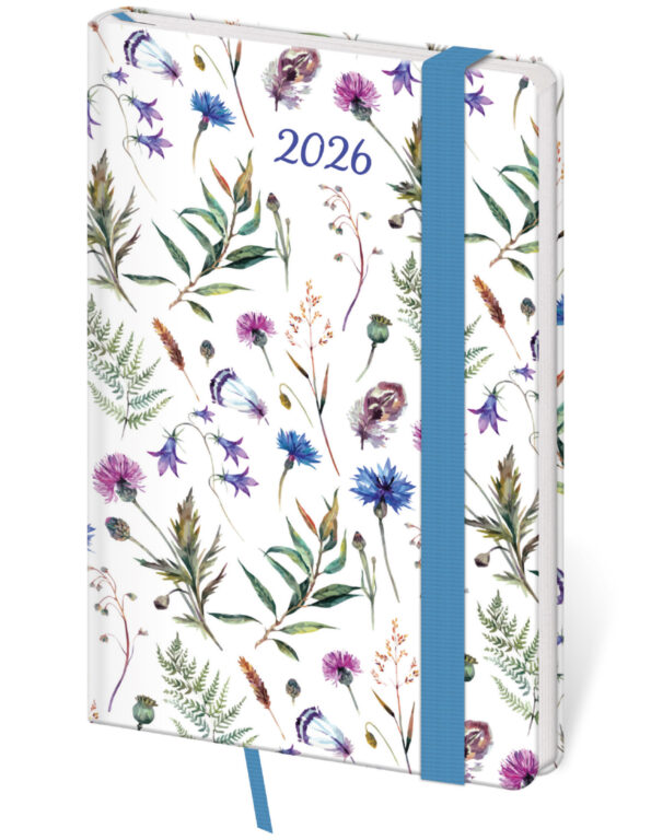 Kapesní diář Vario Wildflowers s gumičkou