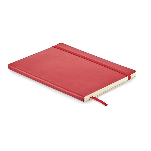 KARDEN Linkovaný zápisník A5 s měkkými deskami z recyklovaného PU, 160 stran, červená
