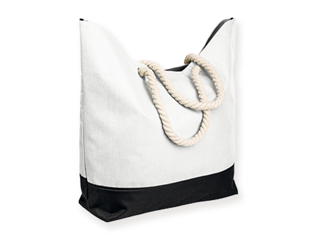 KENZA polyesterová plážová taška, 600D, Bílá
