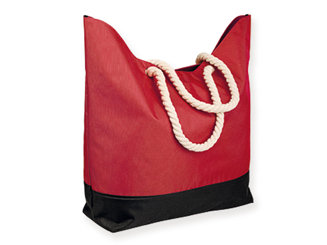 KENZA polyesterová plážová taška, 600D, Červená