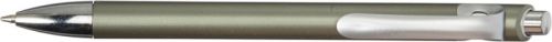 KEVLAR Plastové kuličkové pero, kovový vzhled, stříbrné detaily, šedé