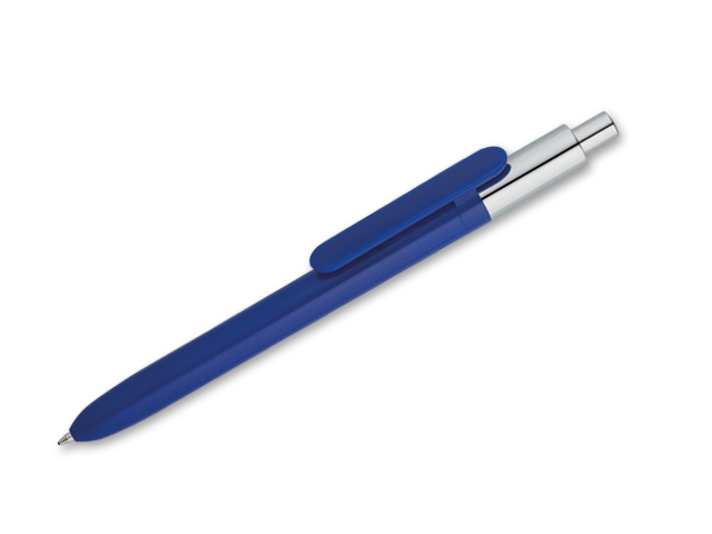 KIWU CHROME plastové kuličkové pero, modrá náplň, Modrá