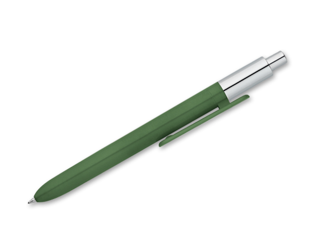 KIWU CHROME plastové kuličkové pero, modrá náplň, Zelená