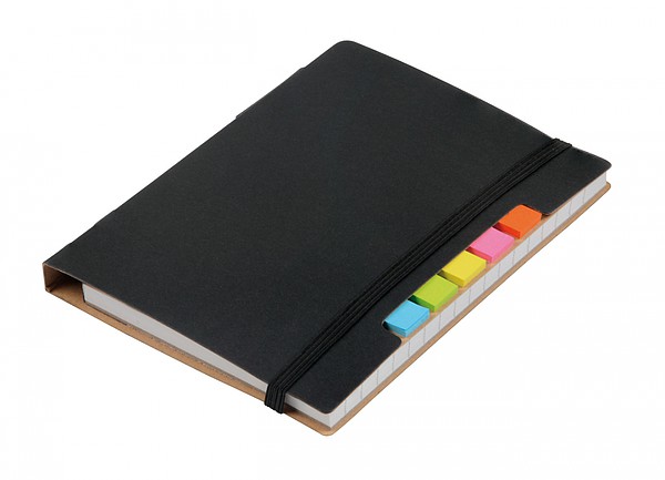 KORDON Malý zápisník s kuličkovým perem s černou náplní, černý