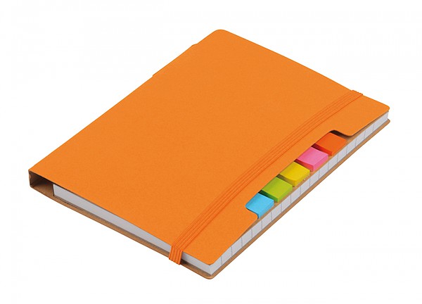 KORDON Malý zápisník s kuličkovým perem s černou náplní, oranžový