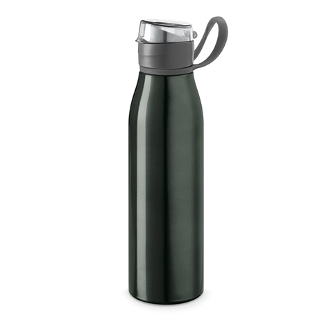 Ocelově šedá KORVER. Hliníková sportovní láhev o objemu 650 ml, ocelově šedá