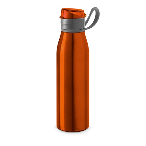 oranžová KORVER. Hliníková sportovní láhev o objemu 650 ml, oranžová