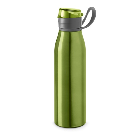 světle zelená KORVER. Hliníková sportovní láhev o objemu 650 ml, světle zelená