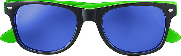 KRALO Plastové sluneční brýle s UV-400 ochranou, kombinace černá/zelená