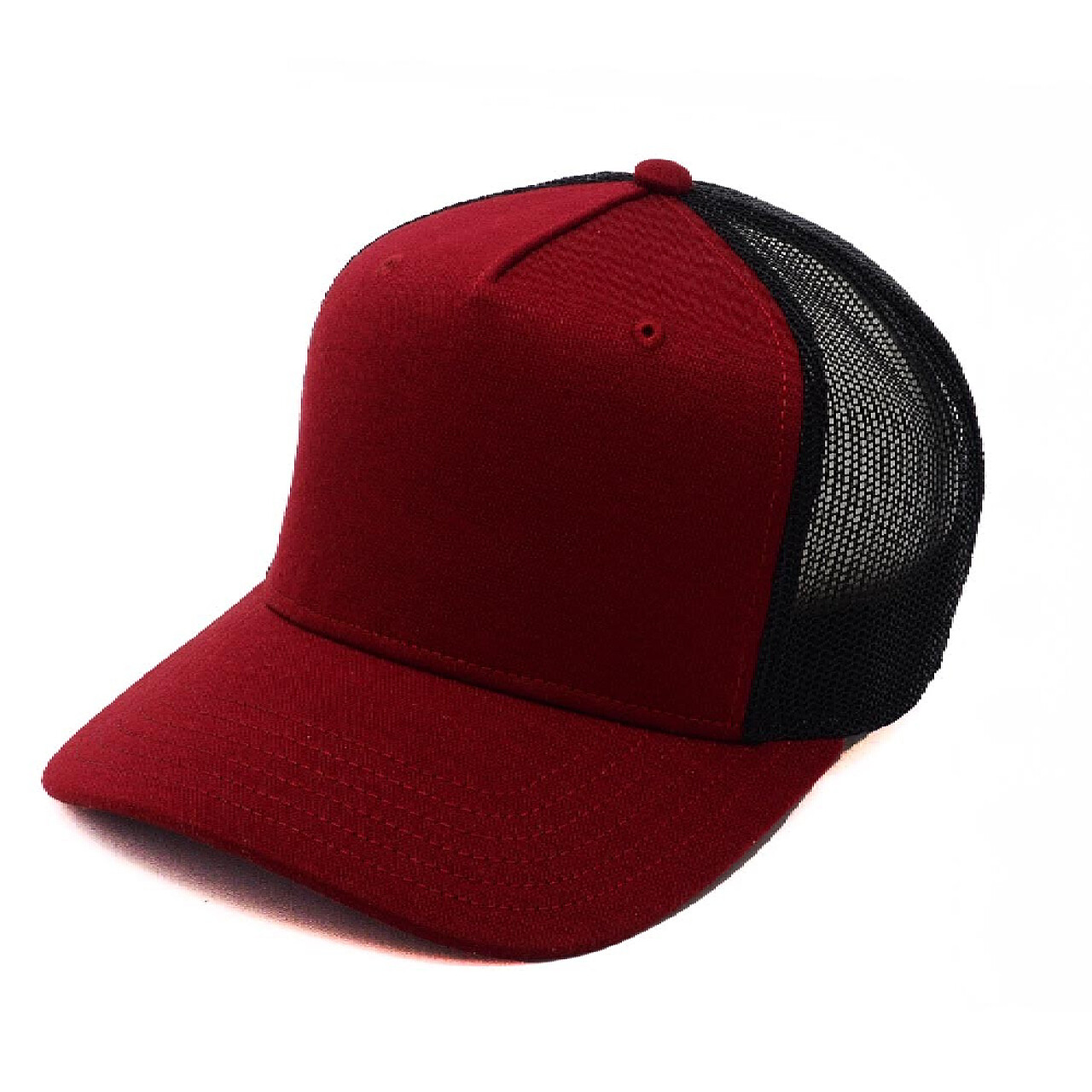 Kšiltovka ve stylu snapback, se síťovinou v zadní části, červená