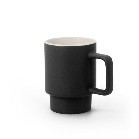 KUERTEN. Keramický hrnek s matným povrchem, 330 ml, černá