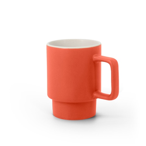 KUERTEN. Keramický hrnek s matným povrchem, 330 ml, červená
