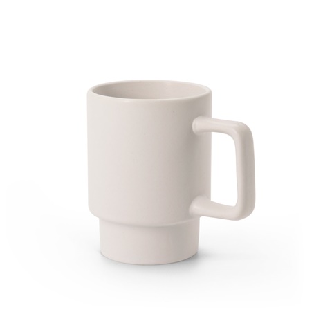 KUERTEN. Keramický hrnek s matným povrchem, 330 ml, pastelově bílá