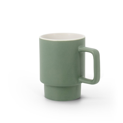 KUERTEN. Keramický hrnek s matným povrchem, 330 ml, vojenská zelená