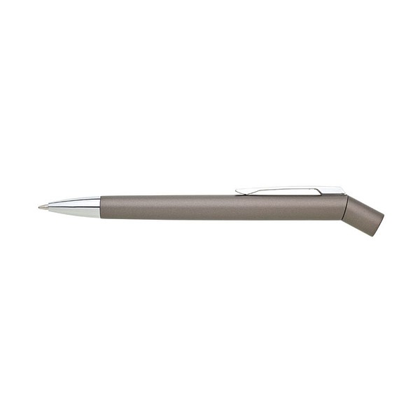 Kuličkové pero GIL šedé, potisk LE&CO, UV tisk. Plastové tělo v šedé metalické barvě.