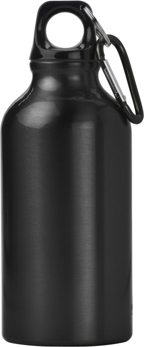 KYLBAHA Kovová láhev na pití, 0,4 l, s karabinou, černá