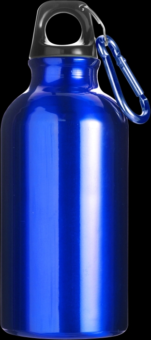 KYLBAHA Kovová láhev na pití, 0,4 l, s karabinou, modrá
