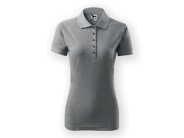 LADIES POLO PIQUE dámská polokošile 200 g/m2, vel. S, ADLER, Šedý melír