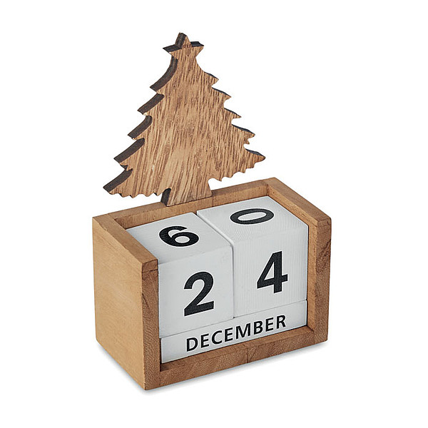 LAGOS Vánoční stolní věčný kalendář, dřevo