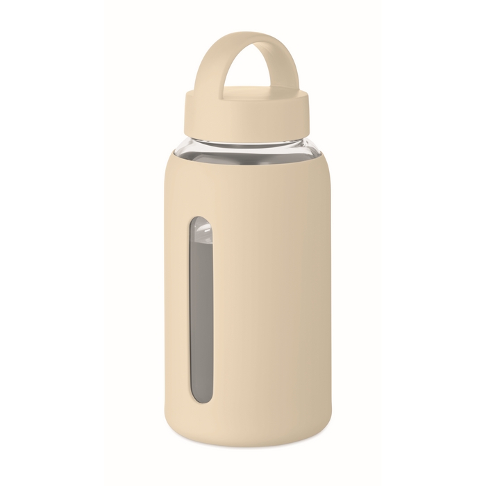 Láhev z borosilikátového skla 600 ml, béžová