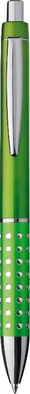 LANDRY Kuličkové pero,modrá náplň, třpytivé efekty v úchopu,sv.zelené