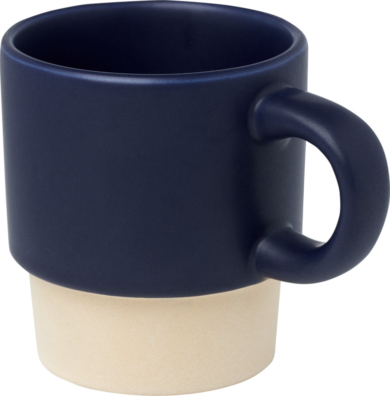 LANGRES Stohovatelný šálek na espresso s keramickým dnem o objemu 130 ml, námořní modrá