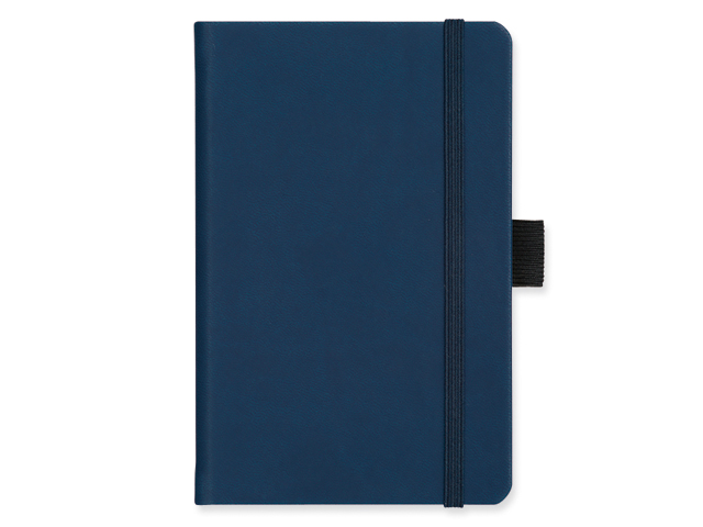 LANYO I poznámkový zápisník s gumičkou 90x143 mm, Modrá