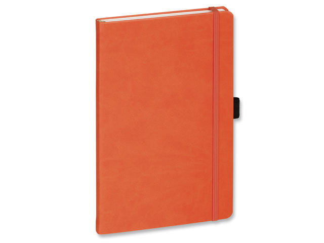 LANYO I poznámkový zápisník s gumičkou 90x143 mm, Oranžová