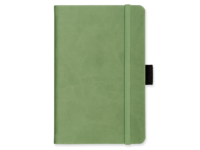 LANYO II poznámkový zápisník s gumičkou 132x213 mm, Světle zelená