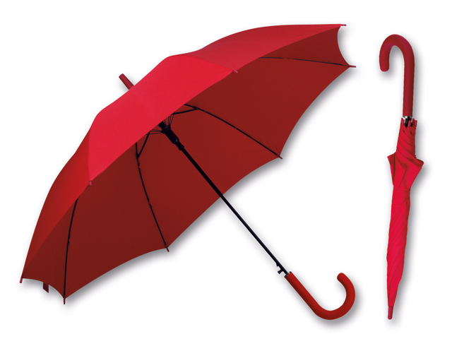 LAVEDA polyesterový vystřelovací deštník, 8 panelů, SANTINI, Červená