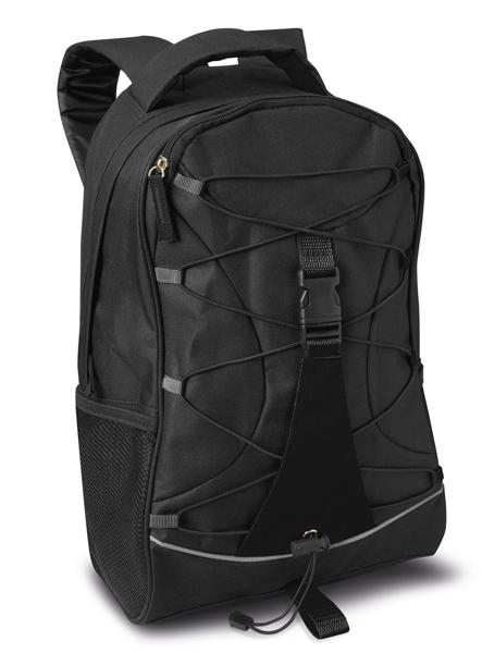 LEMA Černý ruksak s černými doplňky