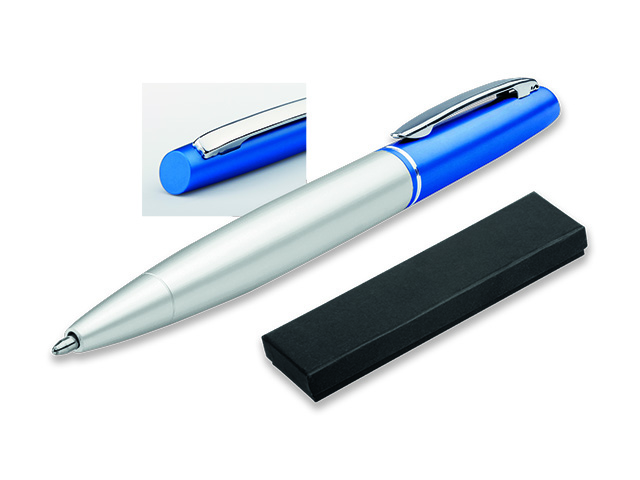 LEVIA kovové kuličkové pero v dárkové krabičce, modrá náplň, Modrá