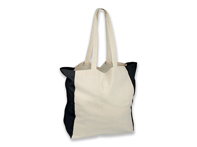 LIKO bavlněná nákupní taška přes rameno, 110 g/m2, Černá