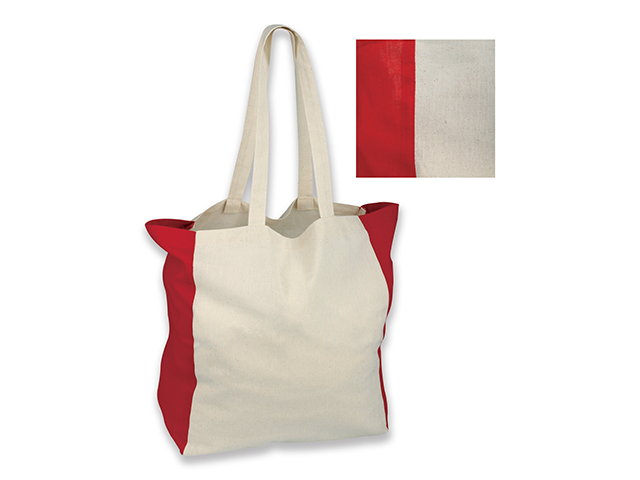LIKO bavlněná nákupní taška přes rameno, 110 g/m2, Červená